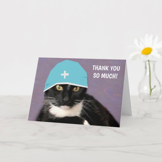 Carte Docteur, Infirmière, Merci Médicale (Petite plante)
