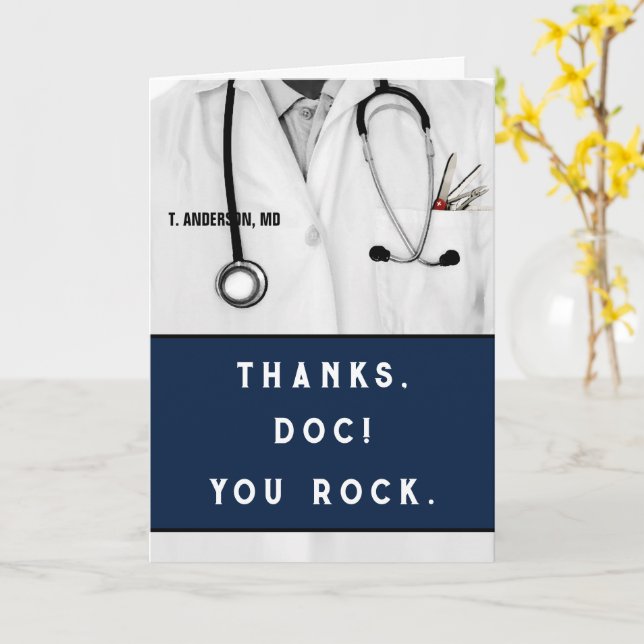 Carte Docteur Merci (Fleur jaune)