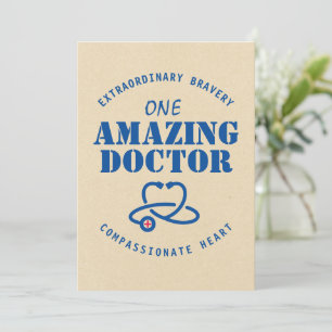 Carte Docteur Merci Bravoure extraordinaire Compassibili