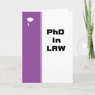 Carte Doctorat en droit Félicitations Card
