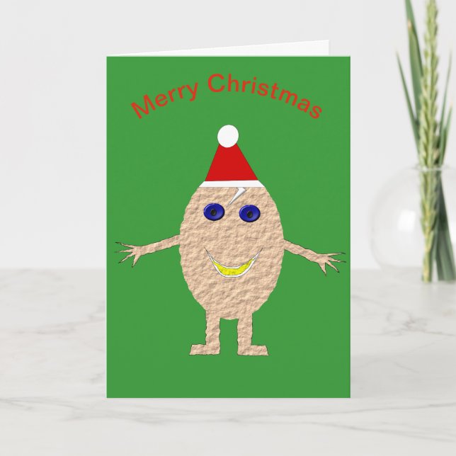 Carte d'oeuf de Noël amusante (Devant)
