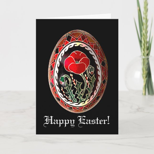 Carte d'oeuf de pâques d'Ukrainien de Pysanky (Devant)