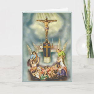Carte d'offrande de messe catholique