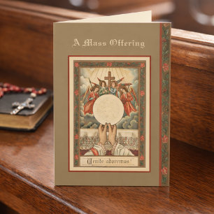 Carte d'offrande de Noël catholique