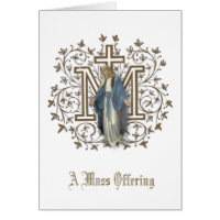 Carte d'offre catholique religieuse Virgin Mary
