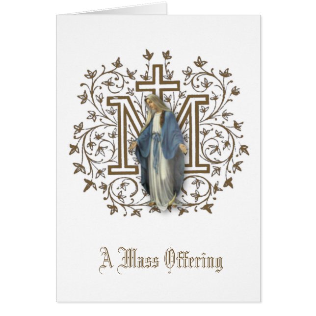 Carte d'offre catholique religieuse Virgin Mary (Devant)