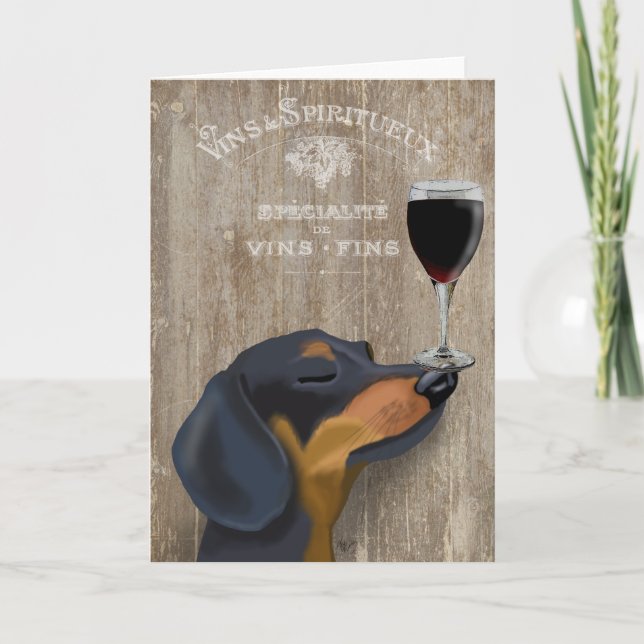 Carte Dog Au Vin Dachshund (Devant)