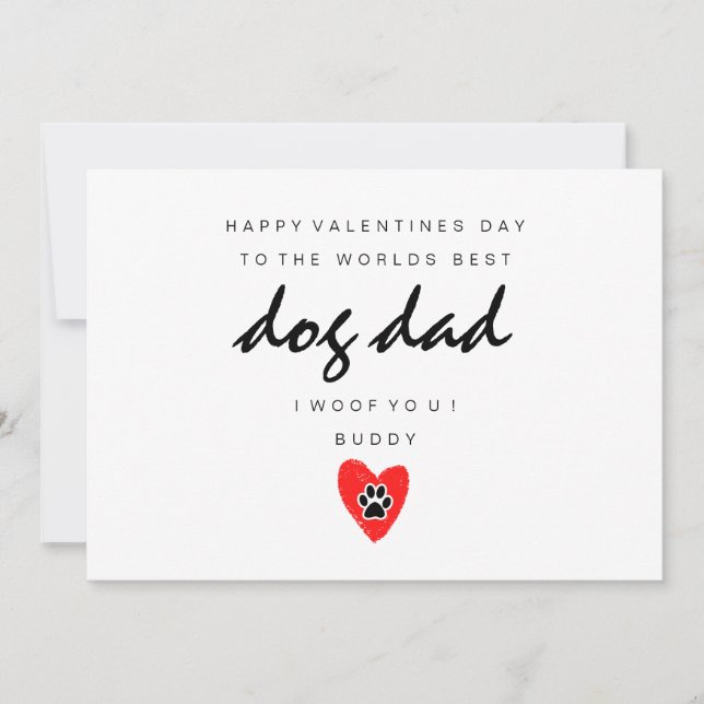 Carte Dog Dad Valentines Card (Devant)