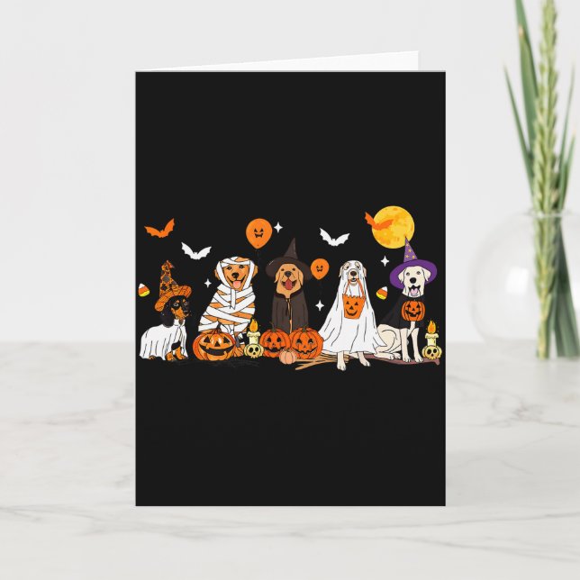 Carte Dog Ghost Witch Mummy Halloween Costume Men Women  (Devant)