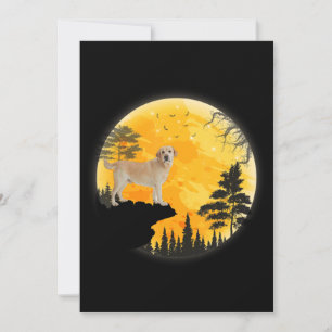 Carte Dog Lover   Dog Halloween Full Moon