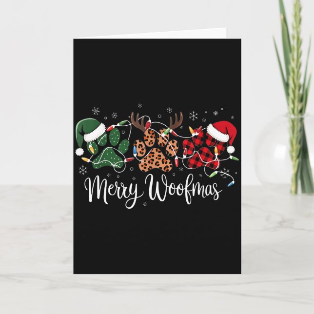 Carte Dog Mama Merry Woofmas Christmas  (Devant)
