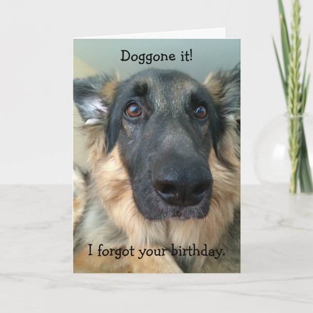 Carte Doggone ! Oublié Ton Anniversaire ! (Devant)
