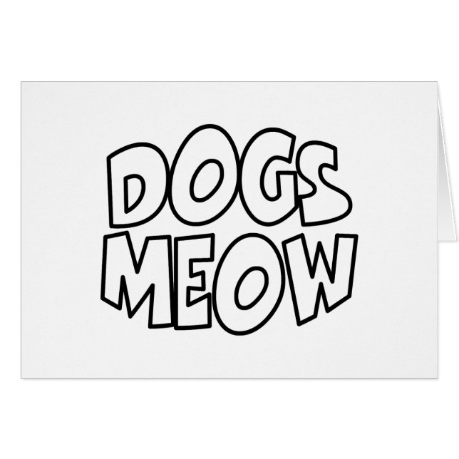 Carte Dogs Meow (Devant horizontal)