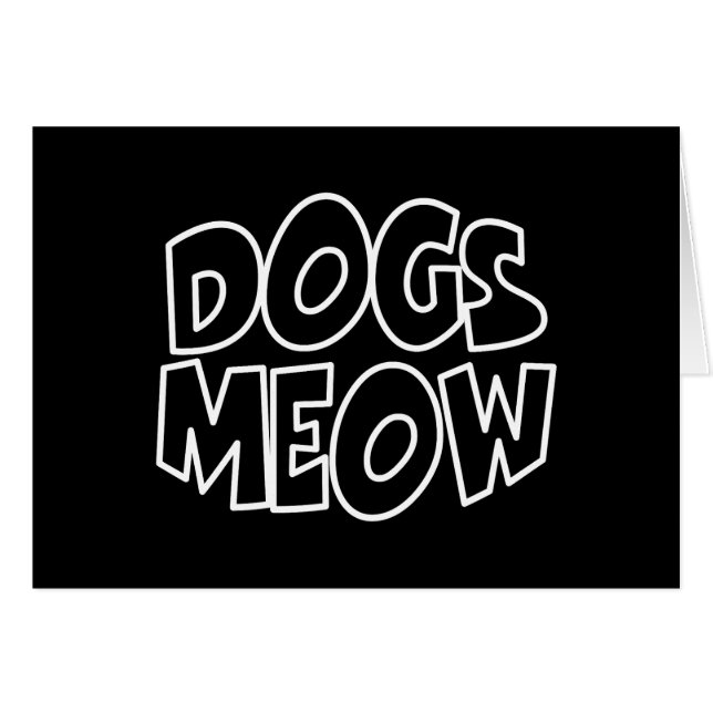 Carte Dogs Meow (Devant horizontal)