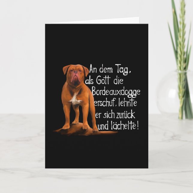 Carte Dogue De Bordeaux Dogue Dogue Dogue Propriétaire D (Devant)