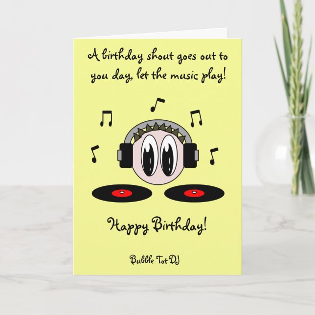 Carte Doigt DJ de bulle (Devant)