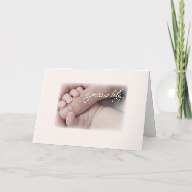 Carte Doigts de bébé précieux (Devant)