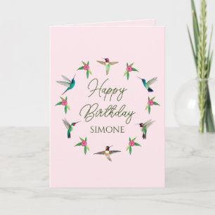 Carte d'oiseau d'anniversaire sur mesure