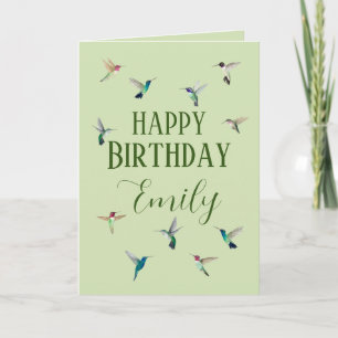 Carte d'oiseau d'anniversaire sur mesure