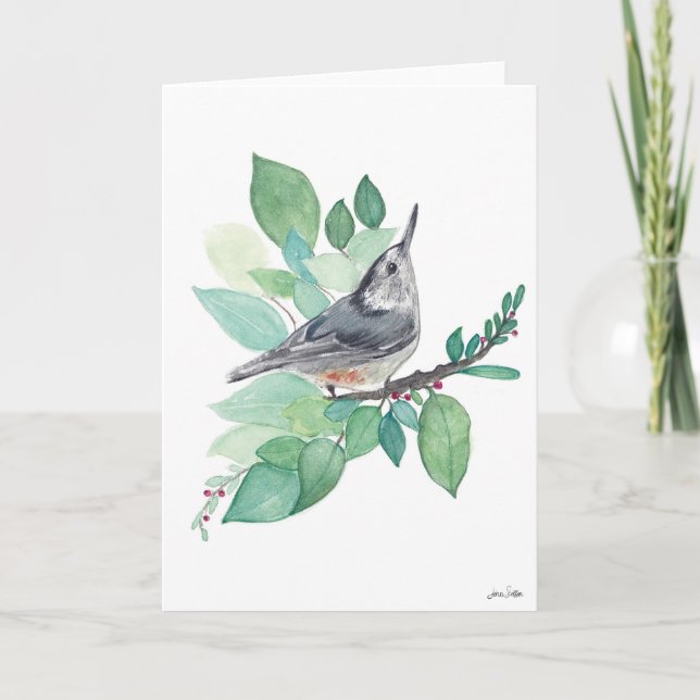 Carte d'oiseau Nuthatch (Devant)