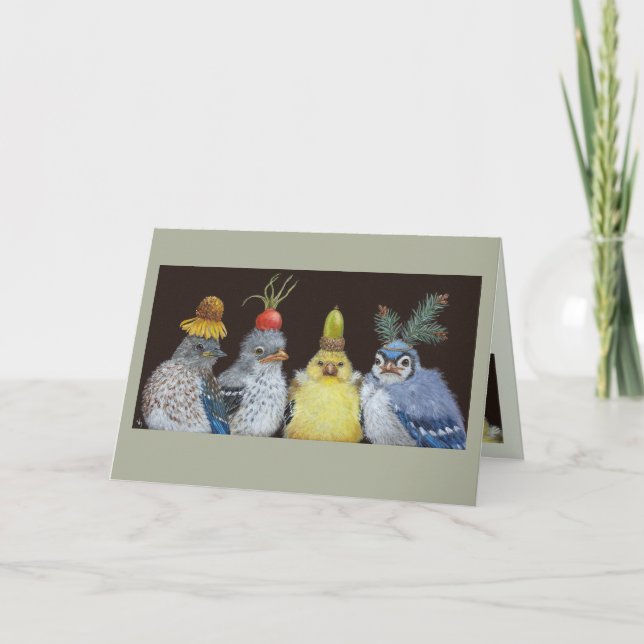 Carte d'oiseaux pour bébés (Devant)