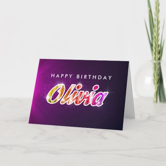 Carte D Olivia De Joyeux Anniversaire Zazzle Ca