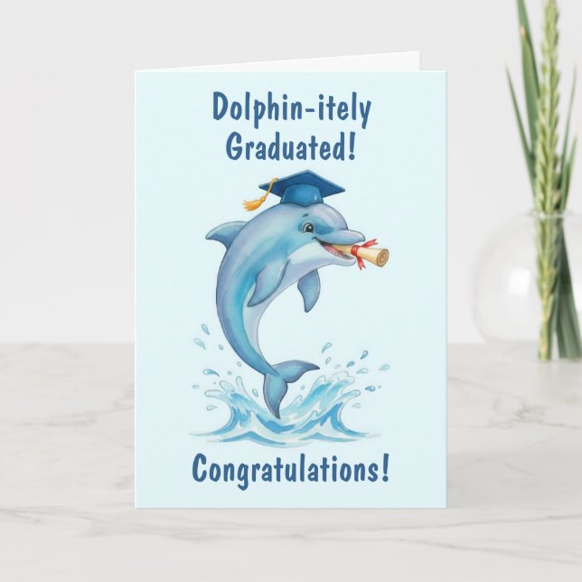 Carte Dolphin Graduation Card (Devant)