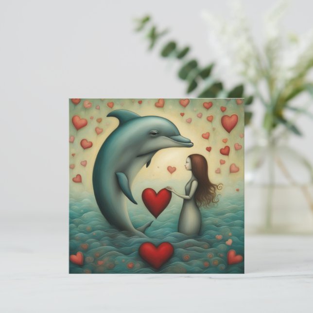 Carte Dolphin Love 1 (Debout devant)