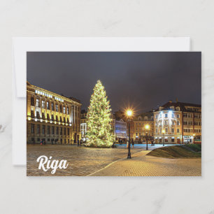 Carte Dôme Carré avec sapin de Noël à Riga