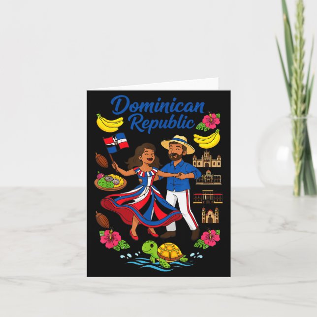 Carte Dominican Republic Culture Dancing Travel  (Devant)