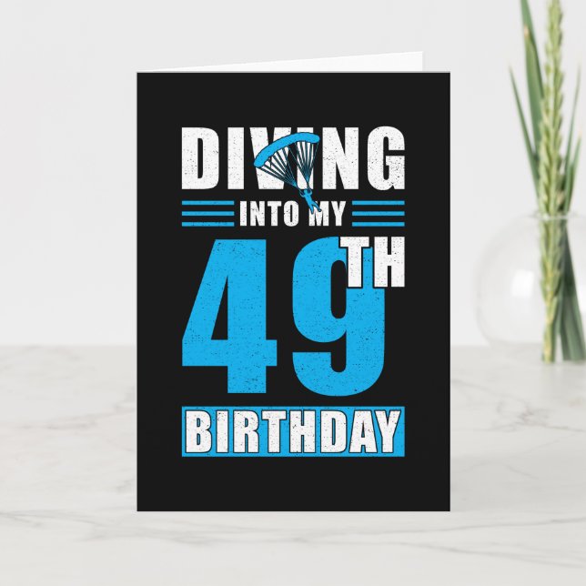 Carte Don Skydiver 49e anniversaire (Devant)