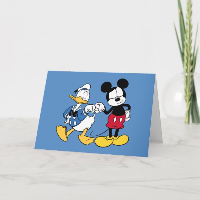 Carte Donald Duck & Mickey Poing Bump (Devant)