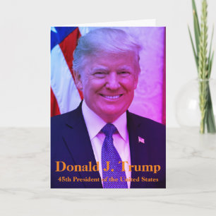 Carte Donald J. Trump - 45e président des États-Unis