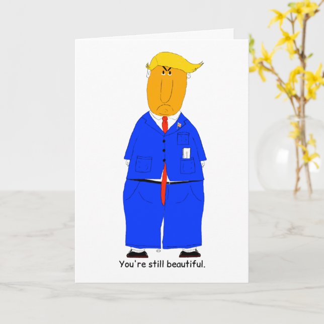 Carte Donald Trump Birthday Card  (Fleur jaune)