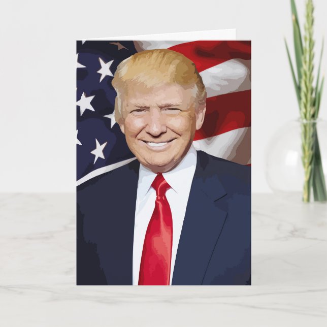 Carte DONALD TRUMP BISTHDAY Greeting Card (Devant)