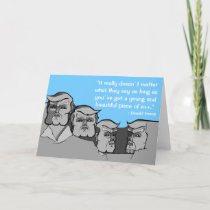 Carte Donald Trump comme mont Rushmore