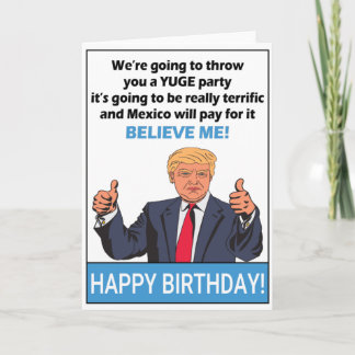 Carte Donald Trump Drôle Cadeau Pour Anniversaire
