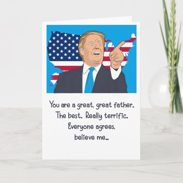 Carte Donald Trump Grande Fête des pères me croit (Devant)