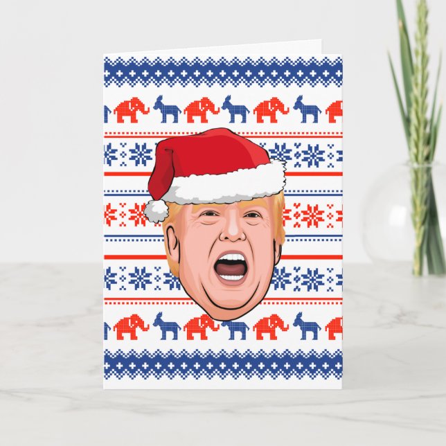 Carte DONALD TRUMP Noël (Devant)