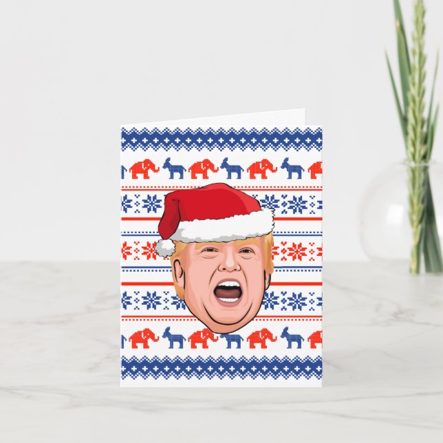 Carte DONALD TRUMP Noël (Devant)