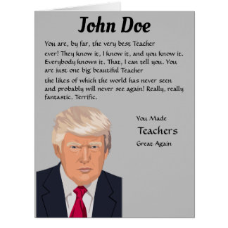 Carte Donald Trump personnalisée