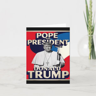 Carte Donald Trump Président et le pape catholique Vat