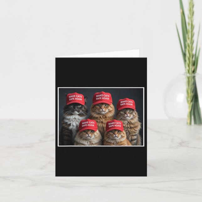 Carte Donald Trump Rendre les chats en sécurité Casquett (Devant)