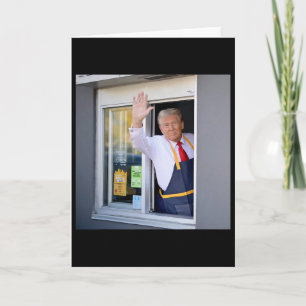 Carte Donald Trump travaille à la station de friture et 
