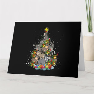 Carte Donkey Christmas Tree Drôle Amusant Donkey Lover C