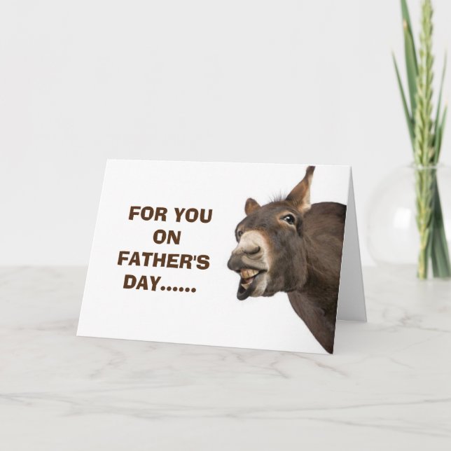 CARTE DONKEY DIT QU'IL A AIMÉ LA FÊTE DES PÈRES (N'IMPOR (Devant)