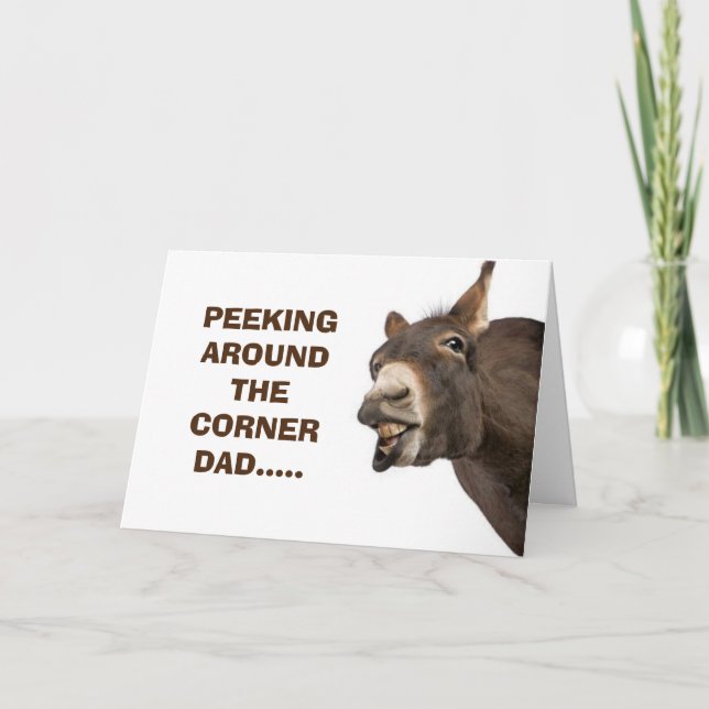CARTE DONKEY RETOURNE AUTOUR DE L'HUMOUR FÊTE DES PÈRES- (Devant)