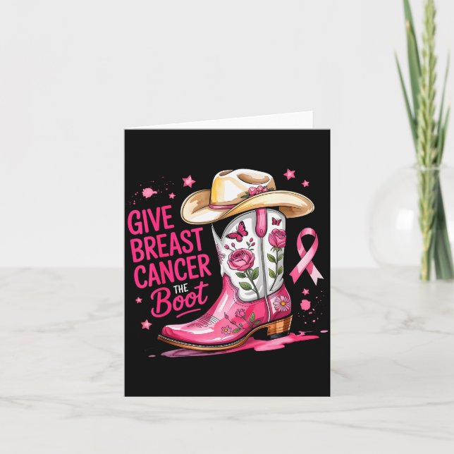 Carte Donner le coup de pied au cancer du sein Ruban Nk  (Devant)