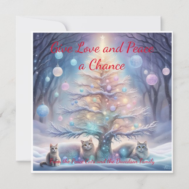 Carte Donnez une chance à l'Amour et à la Paix. Harmonie (Devant)