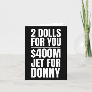 Carte Donny 2 Poupées Pour Vous 400 Millions $ Jet Pour